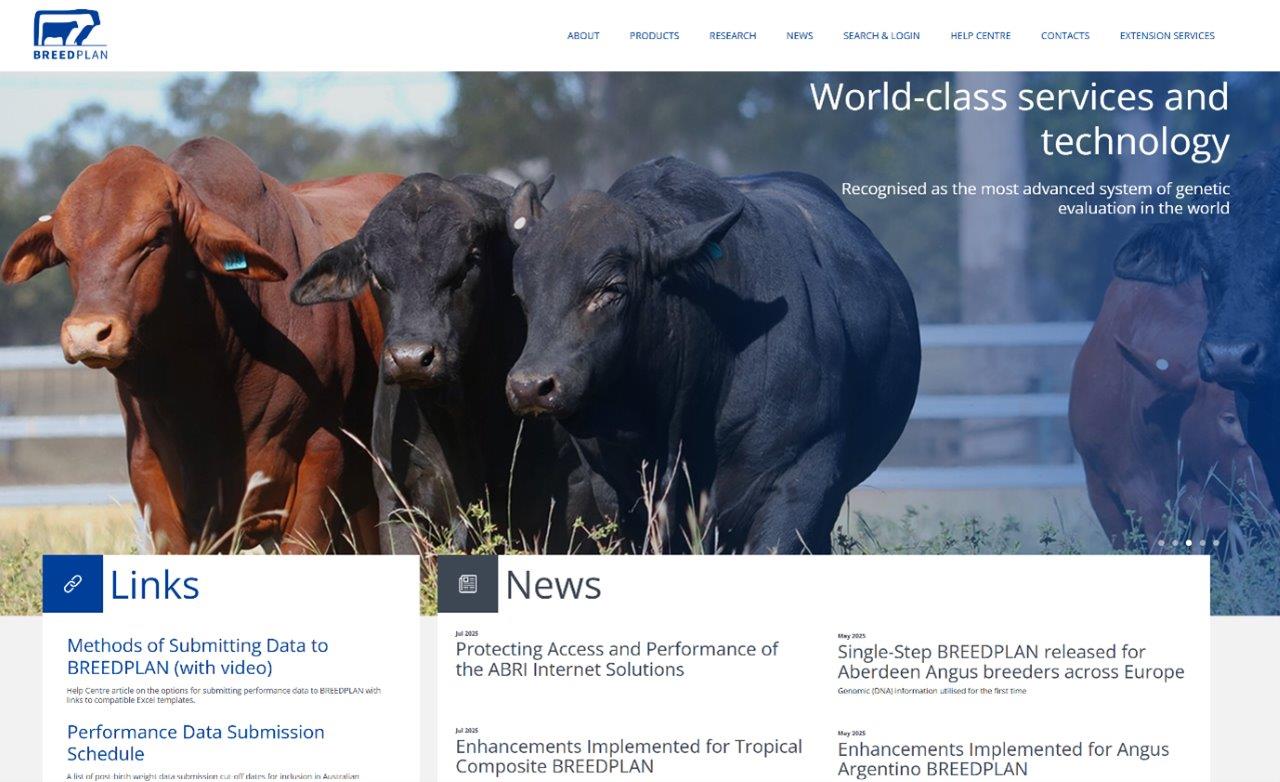BREEDPLAN website home page