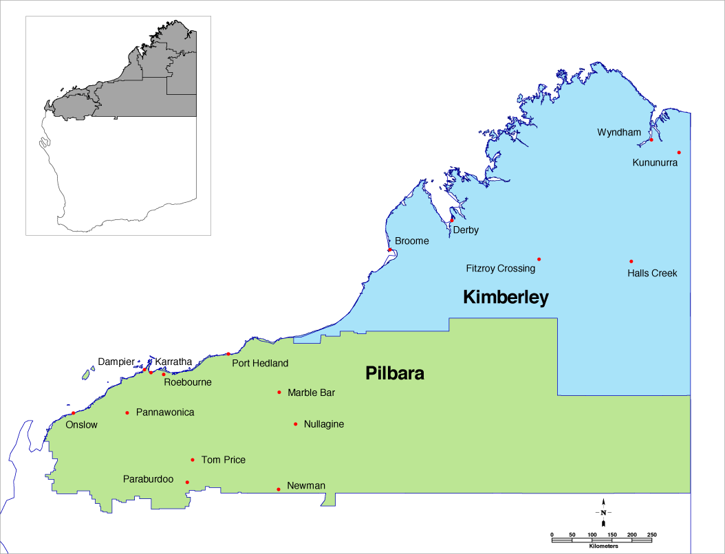 Pilbara Western Australia Map