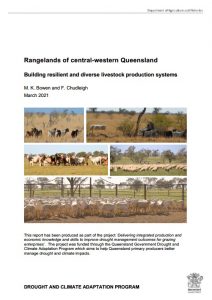Rangelands of central-western Queensland report cover page