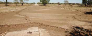 A photo of the O'Brien's stock route impacted by the 2019 floods in western Queensland.