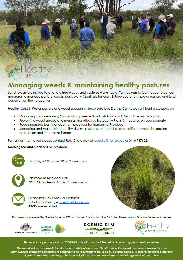 Managing weeds and maintaining healthy pastures Tamrookum