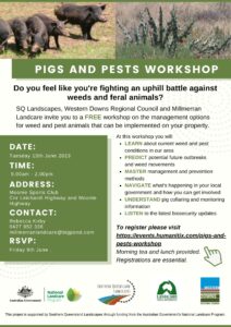 Pigs and pests workshop details