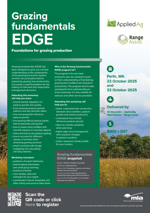 Grazing Fundamentals EDGE flyer, Perth, 22-23 October 2025 