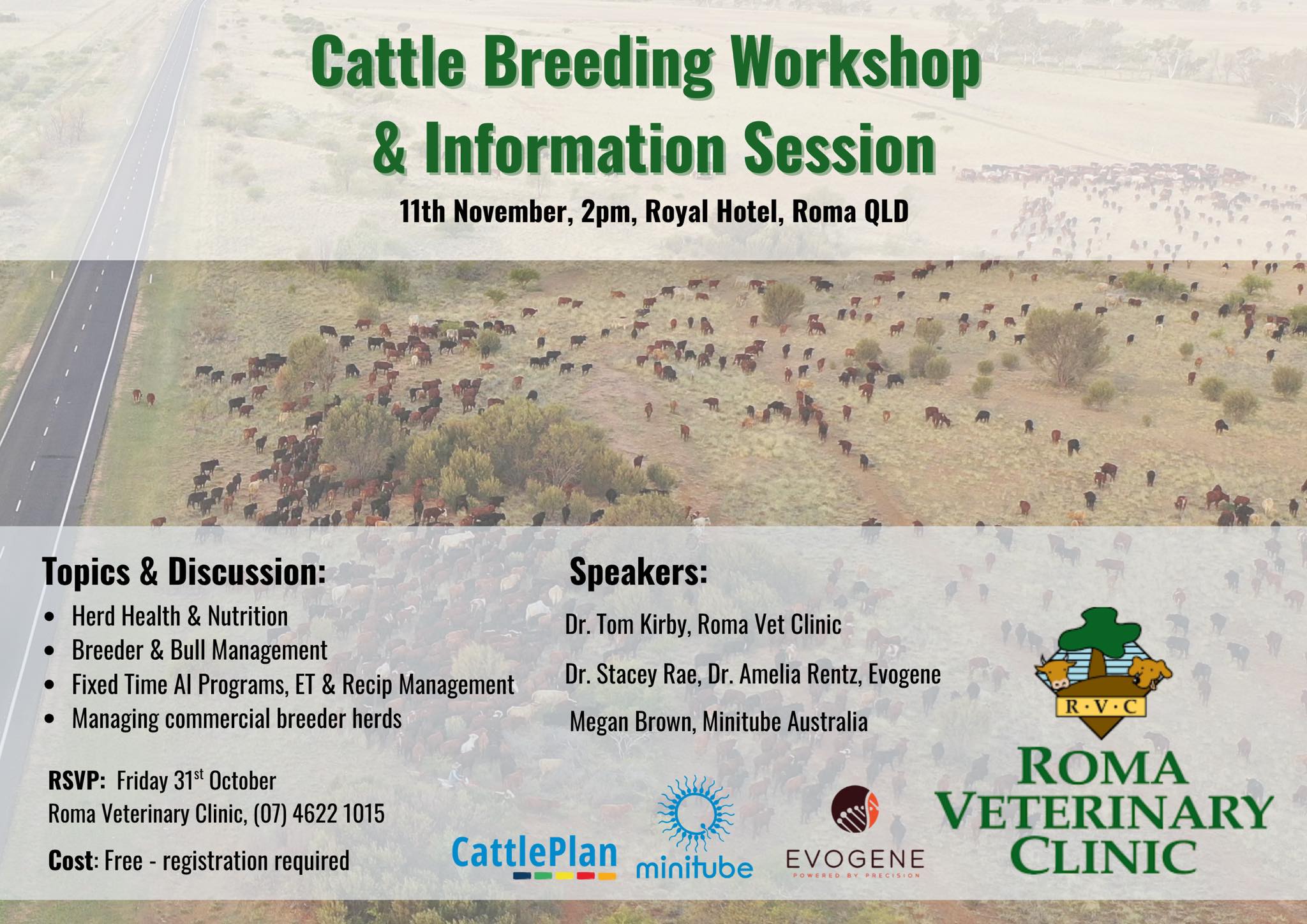 cattle breeding workshop flyer