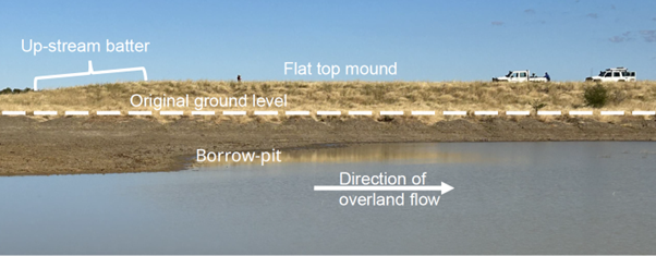 Features of the Donors Hill flood refuge mound 