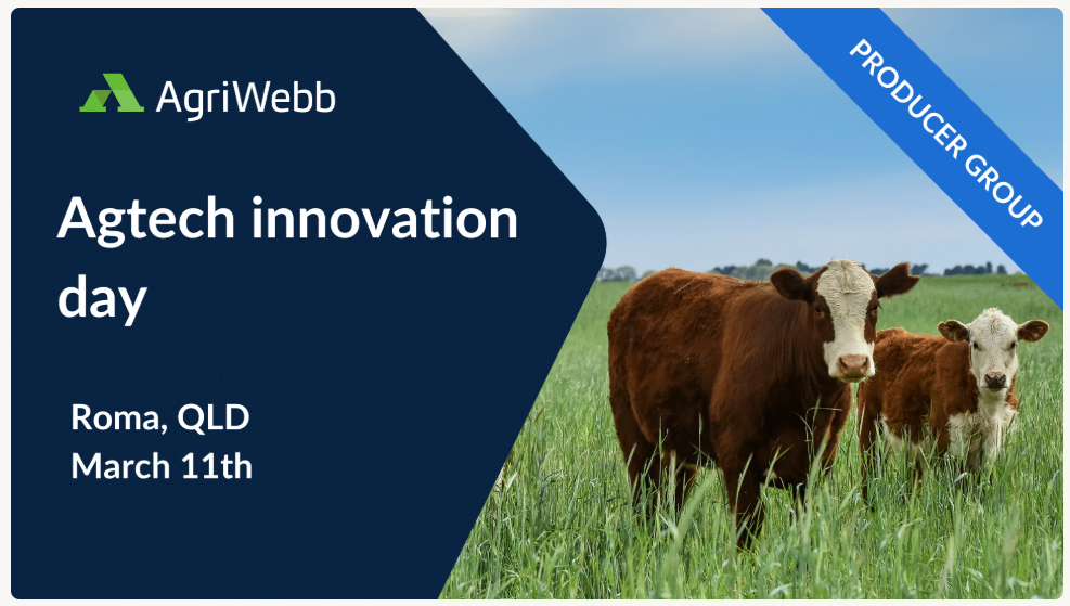Flyer advertising AgriWebb Ag Tech Innovation Day