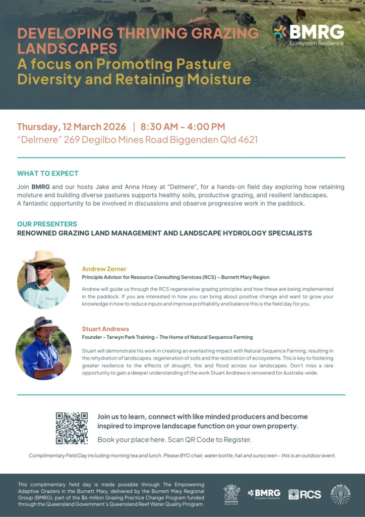 Flyer promoting BMRGs 'Developing thriving grazing landscapes' event