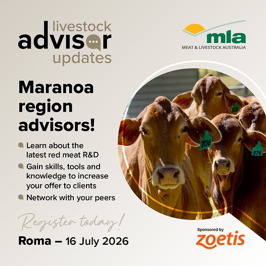 Livestock advisor update Roma July 2026 flyer