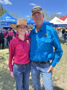 Mark Hutchinson and daughter Libby from Warnoah Rural Feedlot