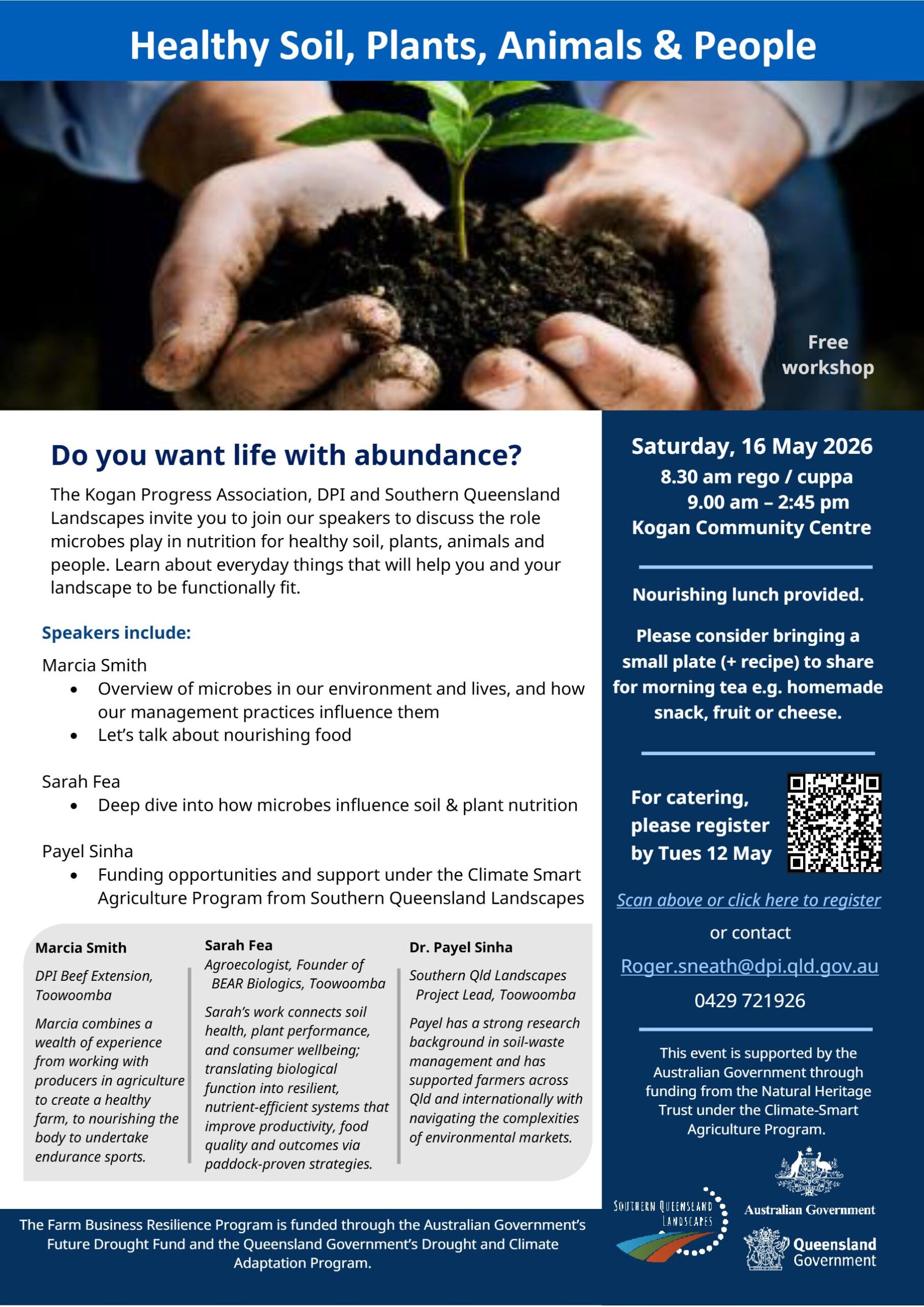  Invitation-Healthy-soil-plants-animals-workshop-Kogan-Sat16May2026
