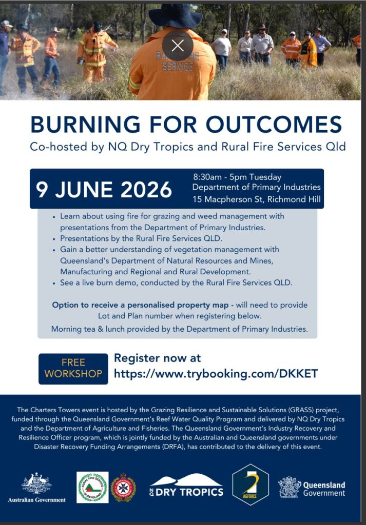 Burning for outcomes DPI workshop at Charters Towers Flyer