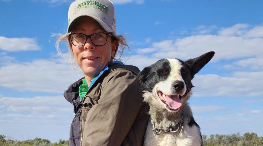 Lauren Beresford and Millie at Farnham Plains Station, Eulo, Queensland