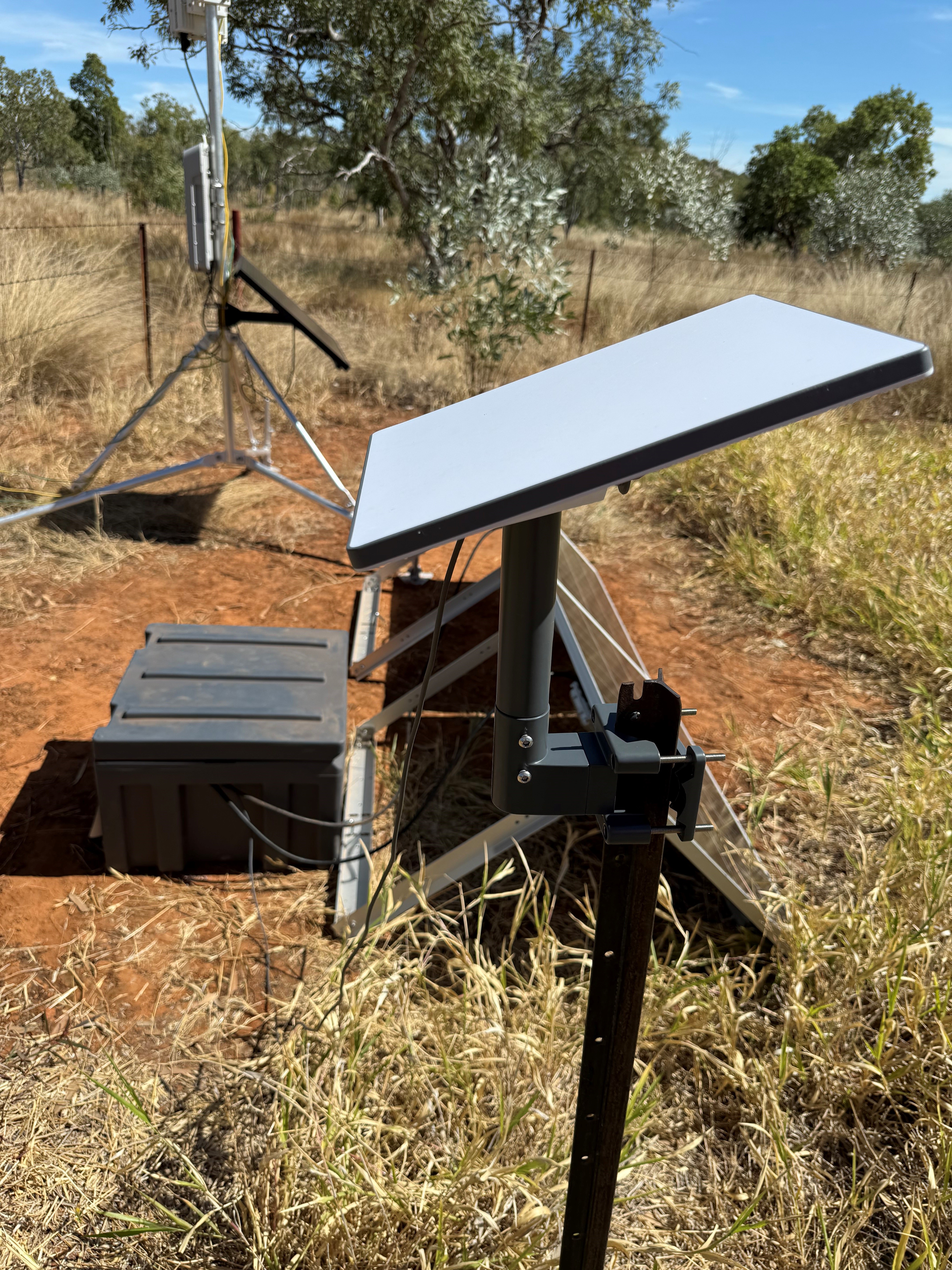 Gallagher virtual fencing connectivity network showing starlink and base station