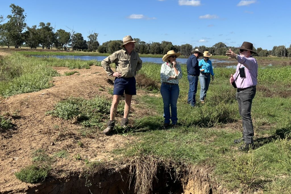 Soil erosion expert John Day with producers