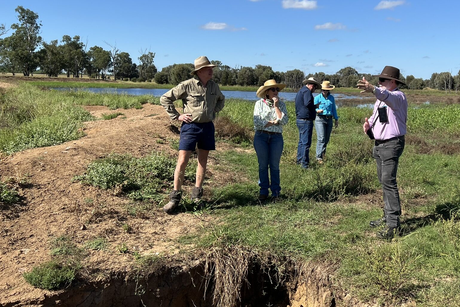 Soil erosion expert John Day with producers
