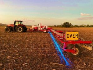 The WeediT applies residual herbicide from a 6000L tank and spot sprays from an 1100L tank at the same time