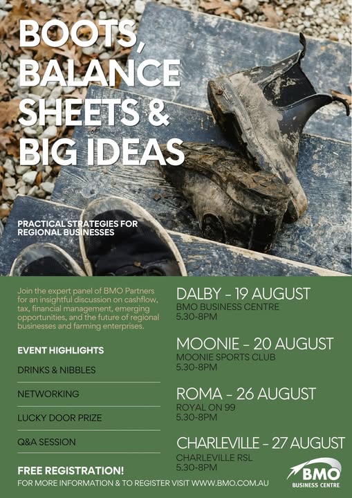 Boots, balance sheets and big idea workshops flyer August 2026