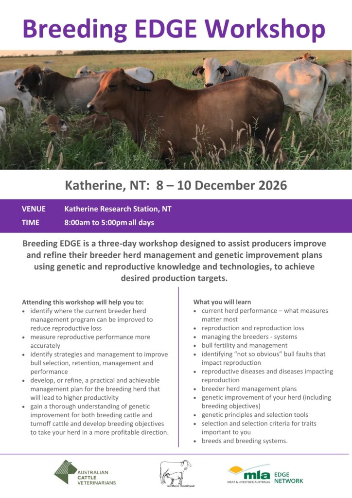 Breeding EDGE Katherine December 2026 workshop flyer - page 1