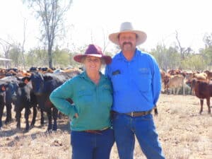 David and Lynette Keene from Northdown Cattle Company in front of their cattle