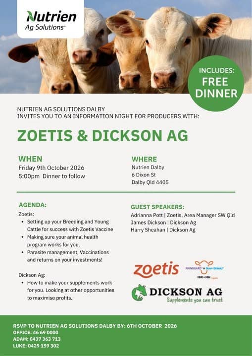 Producer information night Dalby flyer