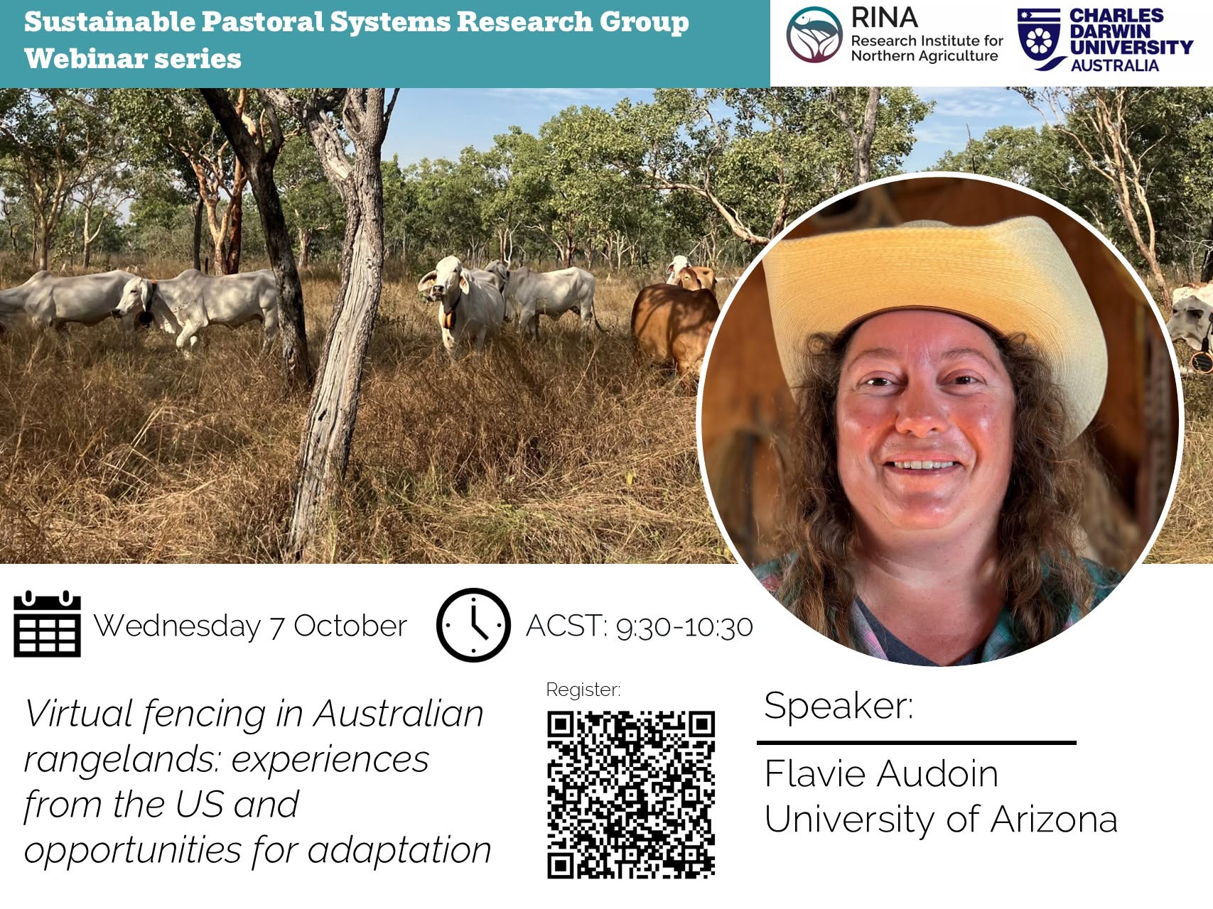 Virtual Fencing in Australian Rangelands webinar flyer